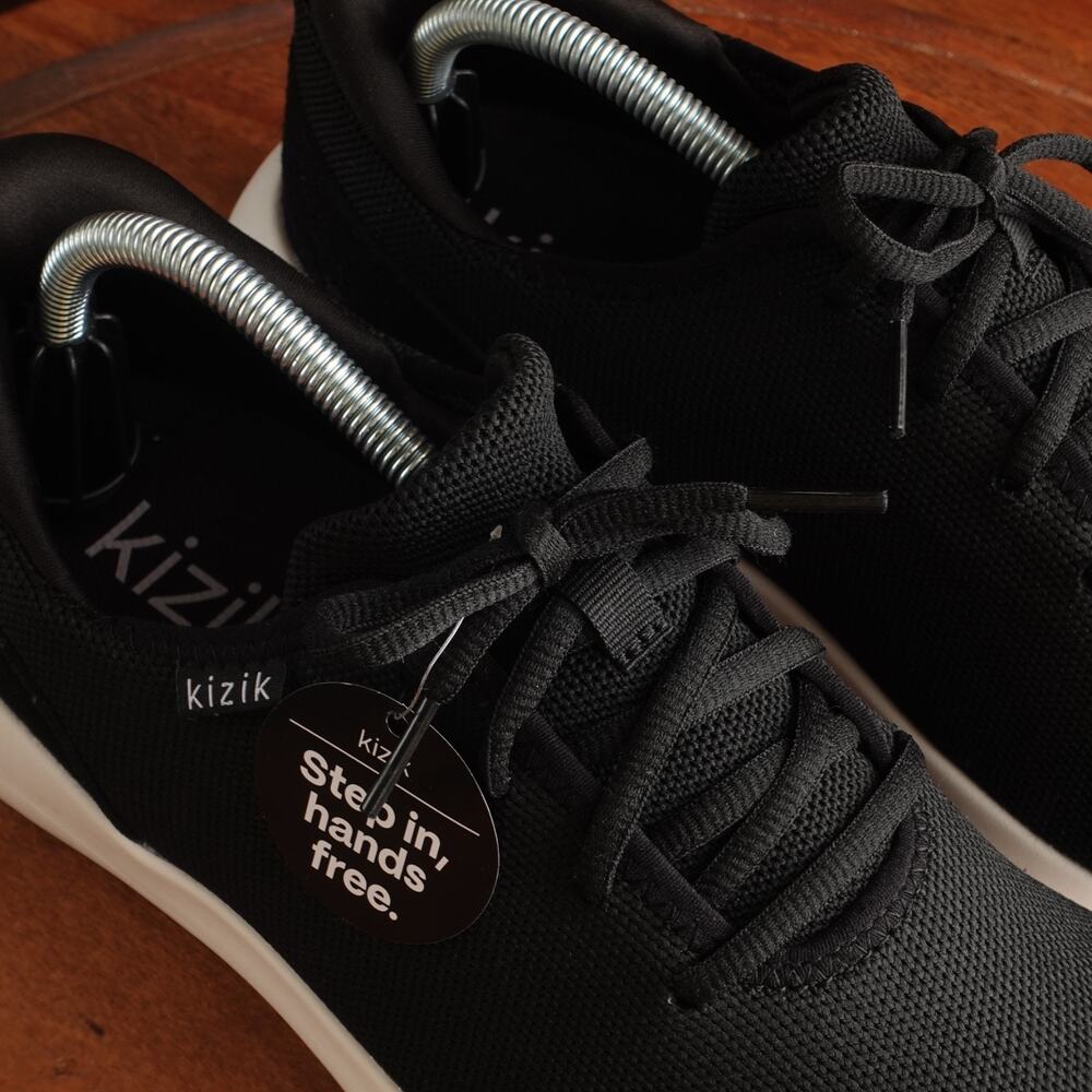 Kizik Sneakers Unisex SZ M10 W11.5 W BLK Madrid Eco Knit Athletic Hands Free NWT - Picture 5 of 13